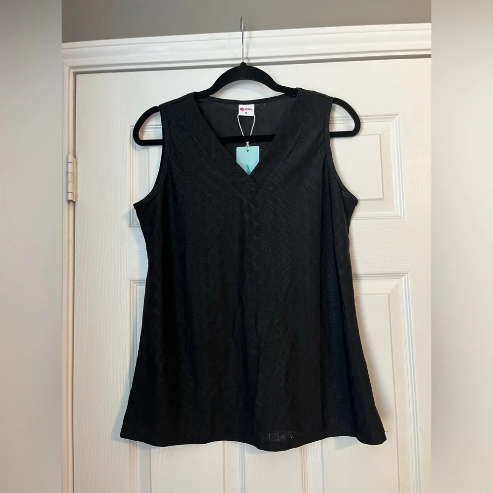 NWT Wiholl Womens Tank Tops V Neck Sleeveless Flowy Loose Fit Basic Casual - Picture 2 of 5